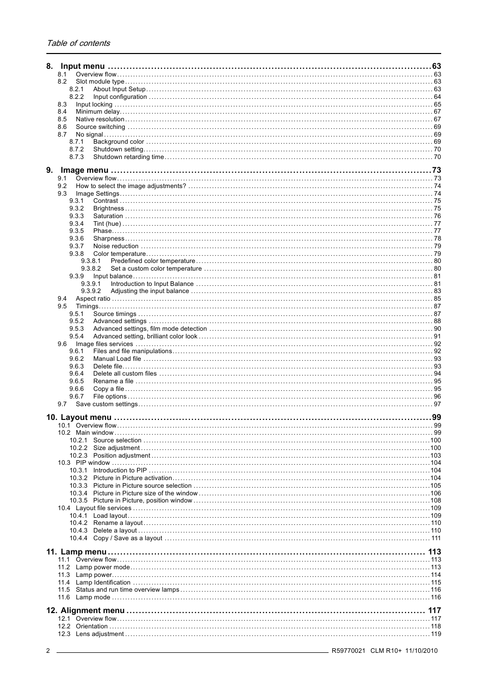 Barco CLM R10+ User Manual | Page 6 / 229