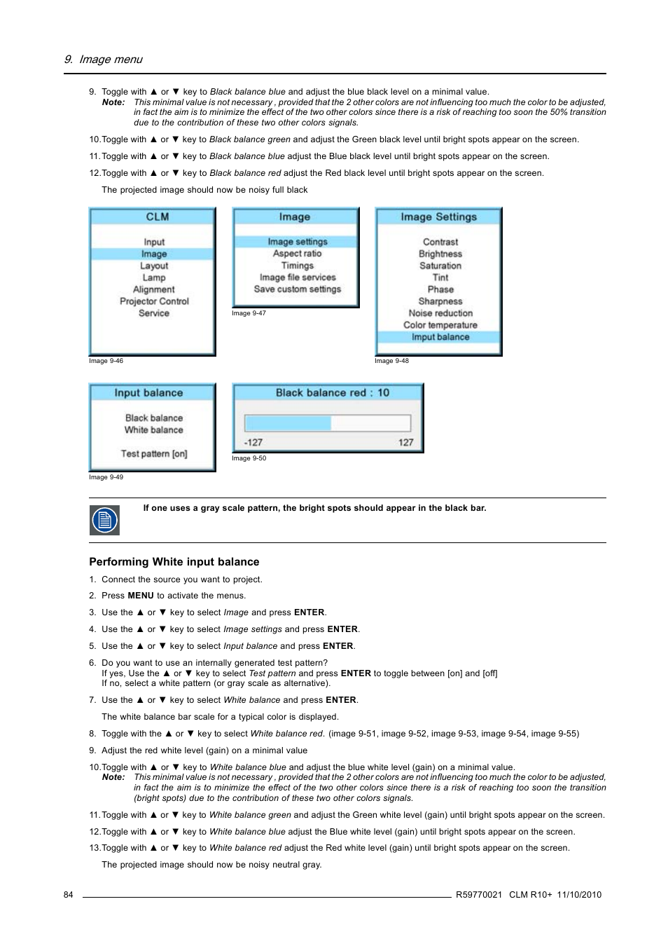 Image menu | Barco CLM R10+ User Manual | Page 88 / 229