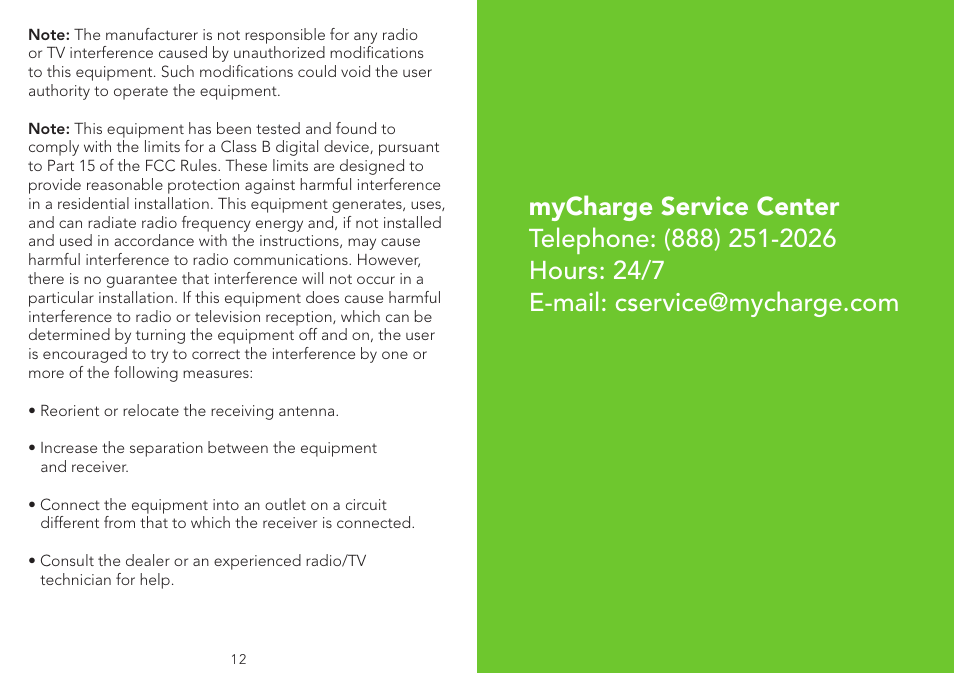 myCharge Amp 4000 RFAM-0231 User Manual | Page 7 / 7