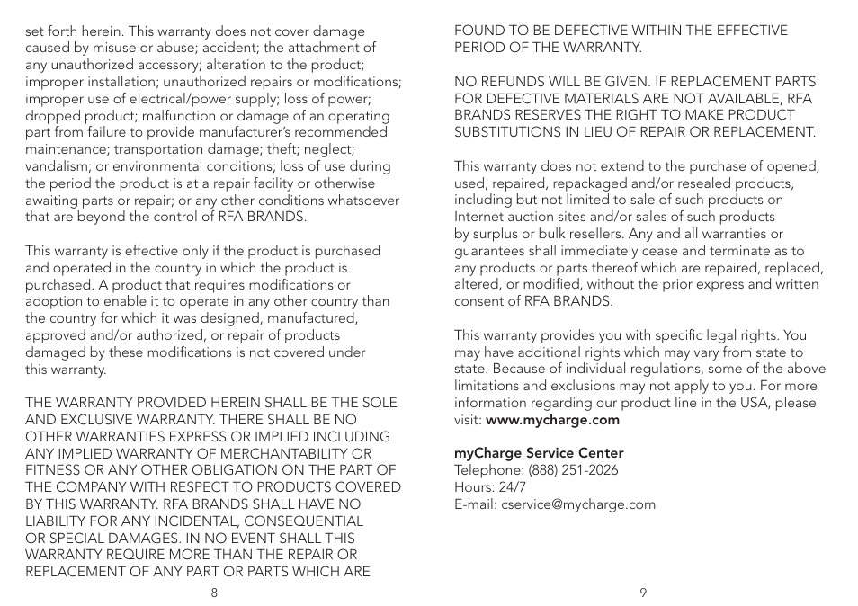 myCharge Amp 6000XT RFAM-0239 User Manual | Page 5 / 8