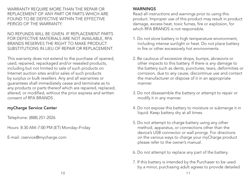 myCharge Power Bank 3000 MYC-0502-1RM User Manual | Page 6 / 8