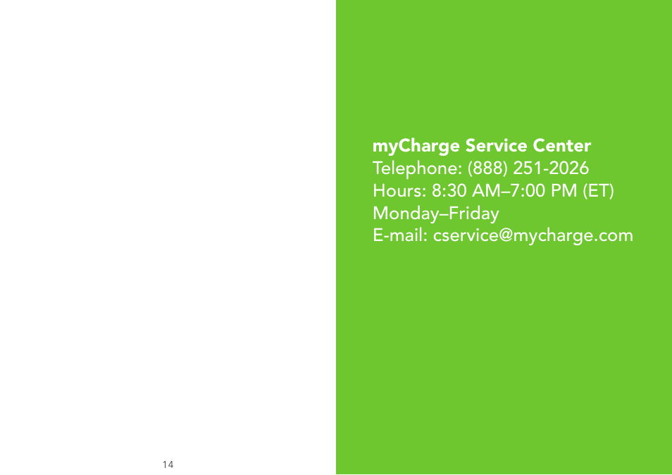 myCharge Power Bank 3000 MYC-0502-1RM User Manual | Page 8 / 8