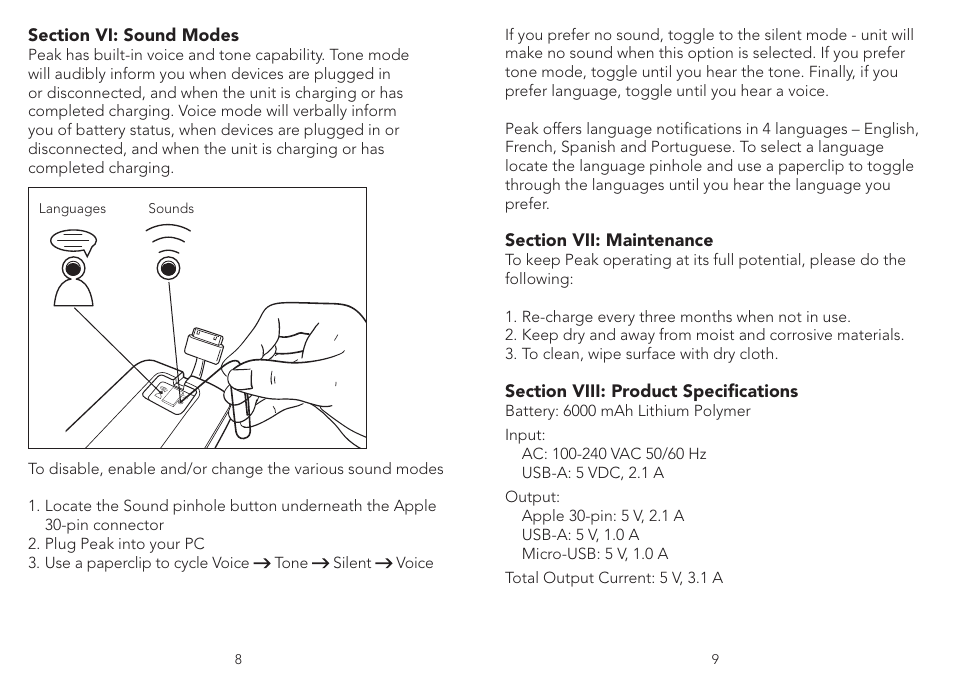 myCharge Peak 6000 RFAM-0166 User Manual | Page 5 / 6