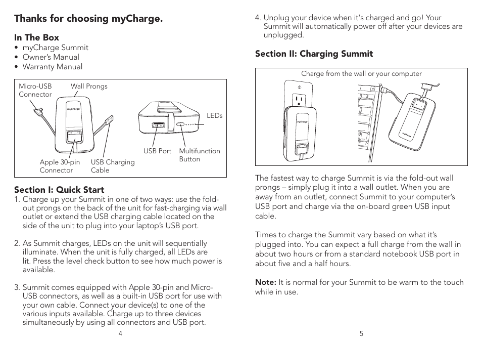 myCharge Summit 3000 RFAM-0165 User Manual | Page 3 / 6