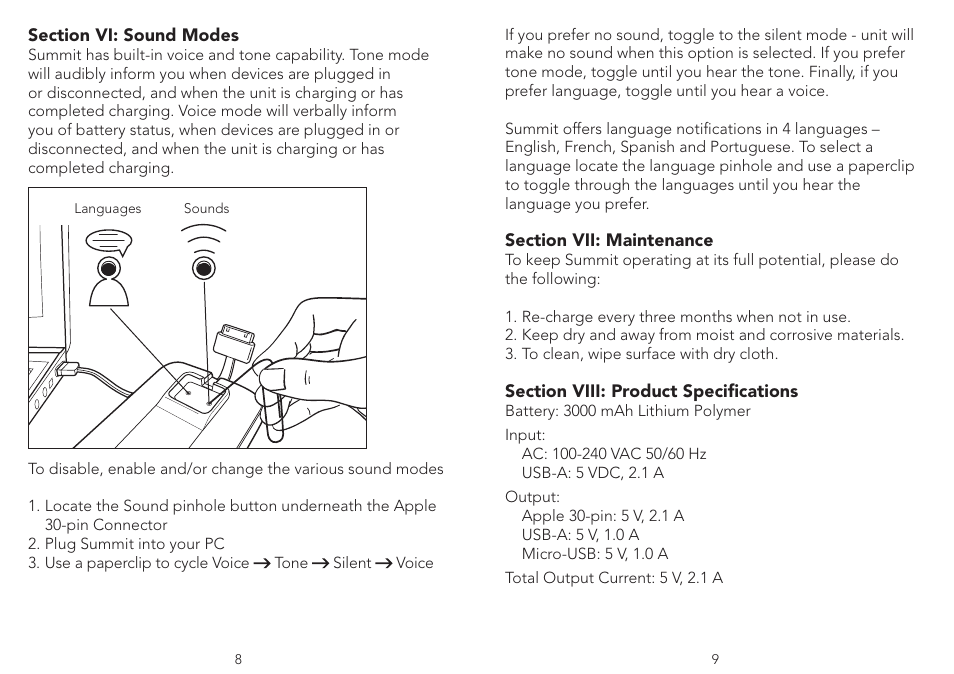 myCharge Summit 3000 RFAM-0165 User Manual | Page 5 / 6