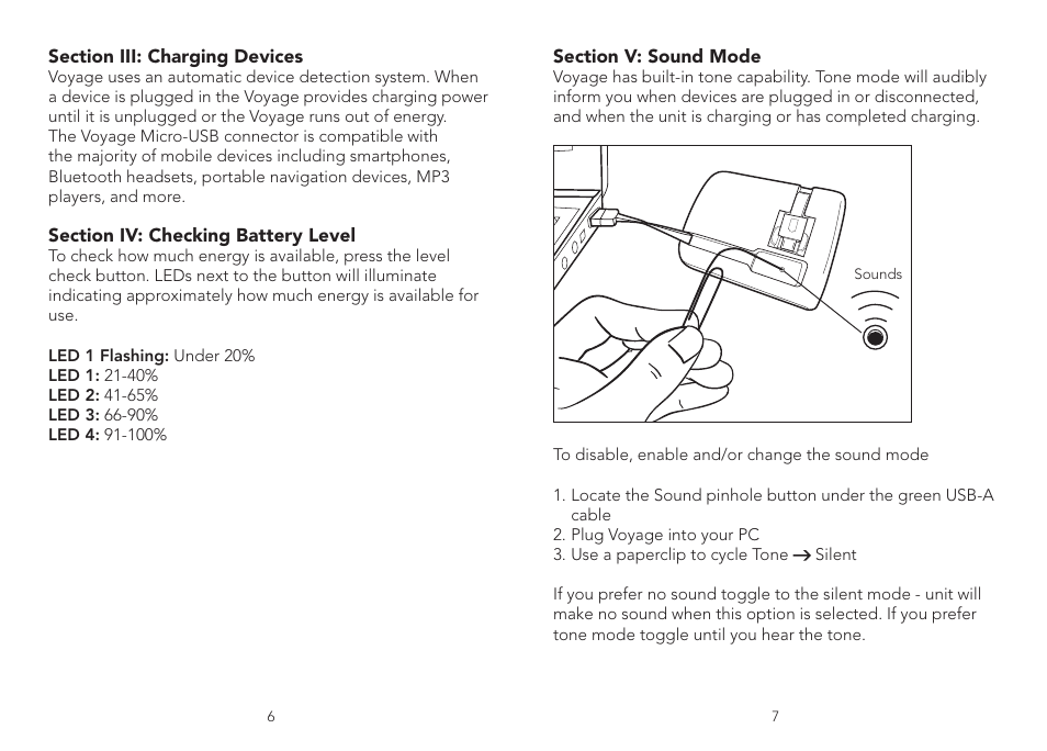 myCharge Voyage 1000 RFAM-0206 User Manual | Page 4 / 6