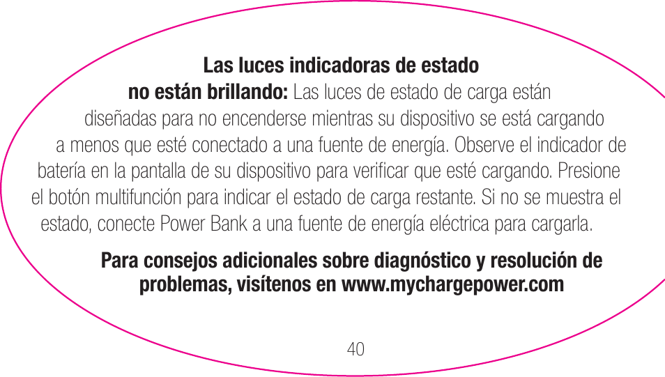 myCharge Portable Power Bank 1200 RFAM-0001 User Manual | Page 40 / 84
