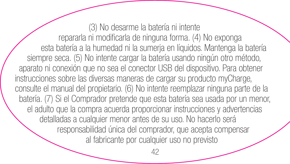 myCharge Portable Power Bank 1200 RFAM-0001 User Manual | Page 42 / 84