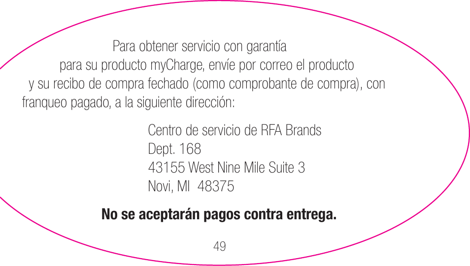 myCharge Portable Power Bank 1200 RFAM-0001 User Manual | Page 49 / 84
