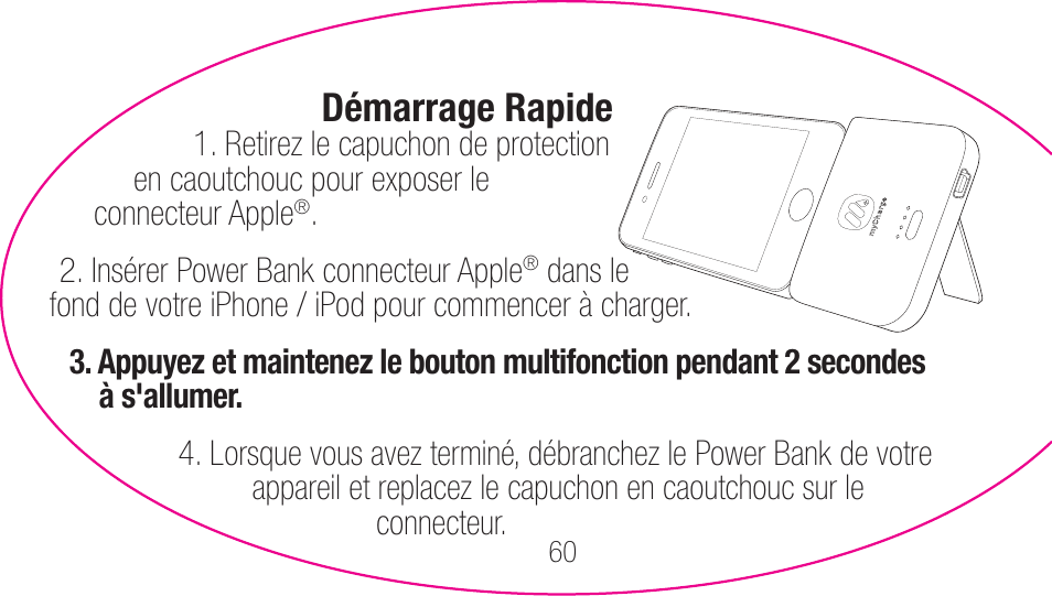 myCharge Portable Power Bank 1200 RFAM-0001 User Manual | Page 60 / 84