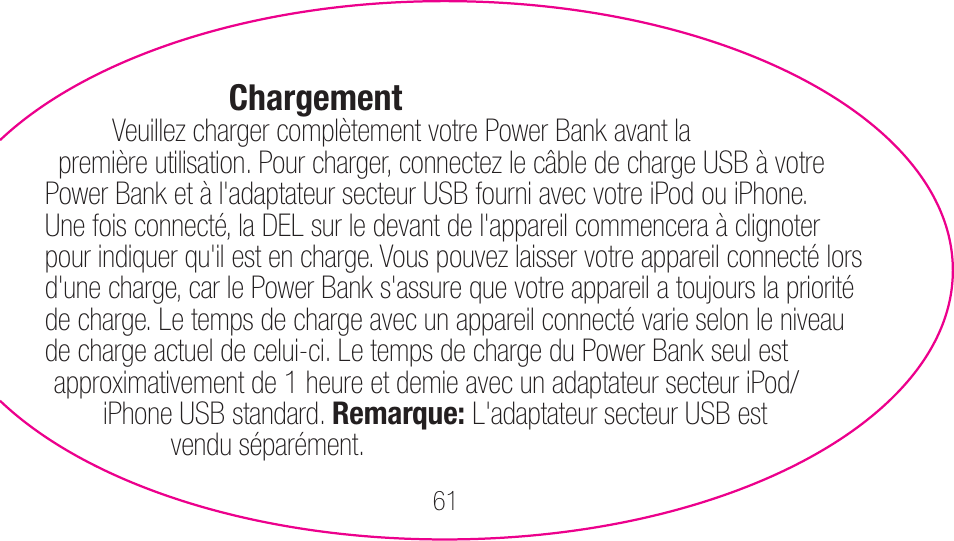 myCharge Portable Power Bank 1200 RFAM-0001 User Manual | Page 61 / 84