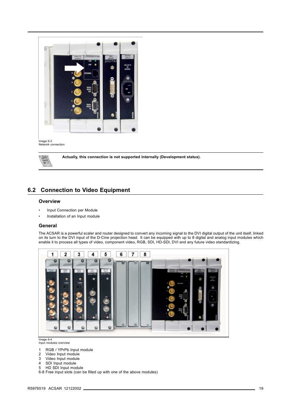 2 connection to video equipment | Barco R9806700 User Manual | Page 23 / 105