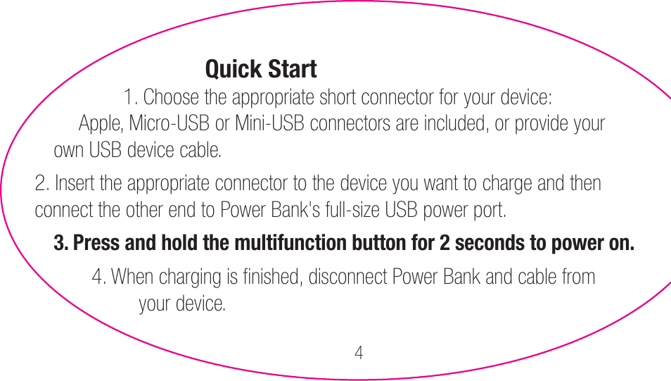 myCharge Portable Power Bank 2000 RFAM-0003 User Manual | Page 4 / 84