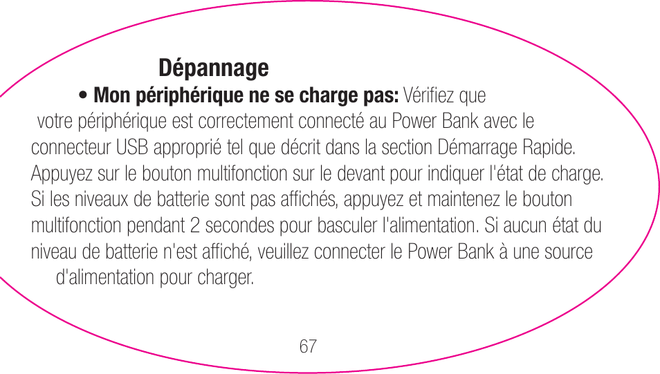 myCharge Portable Power Bank 2000 RFAM-0003 User Manual | Page 67 / 84