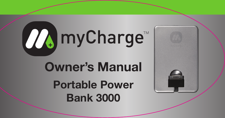 myCharge Portable Power Bank 3000 RFAM-0006 User Manual | 80 pages