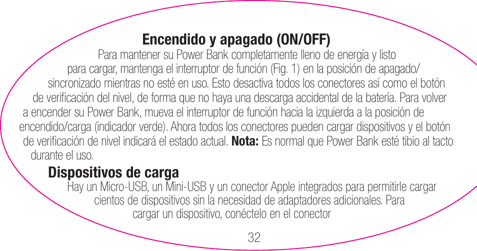 myCharge Portable Power Bank 3000 RFAM-0006 User Manual | Page 32 / 80
