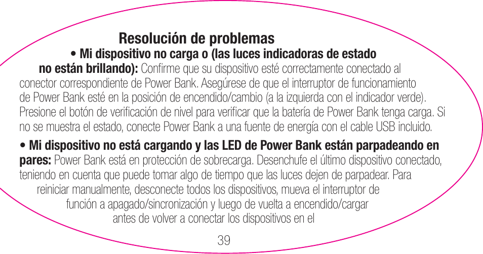 myCharge Portable Power Bank 3000 RFAM-0006 User Manual | Page 39 / 80