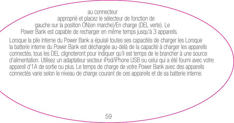 myCharge Portable Power Bank 3000 RFAM-0006 User Manual | Page 59 / 80