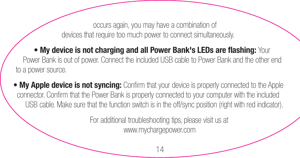 myCharge Portable Power Bank 6000 RFAM-0007 User Manual | Page 14 / 80