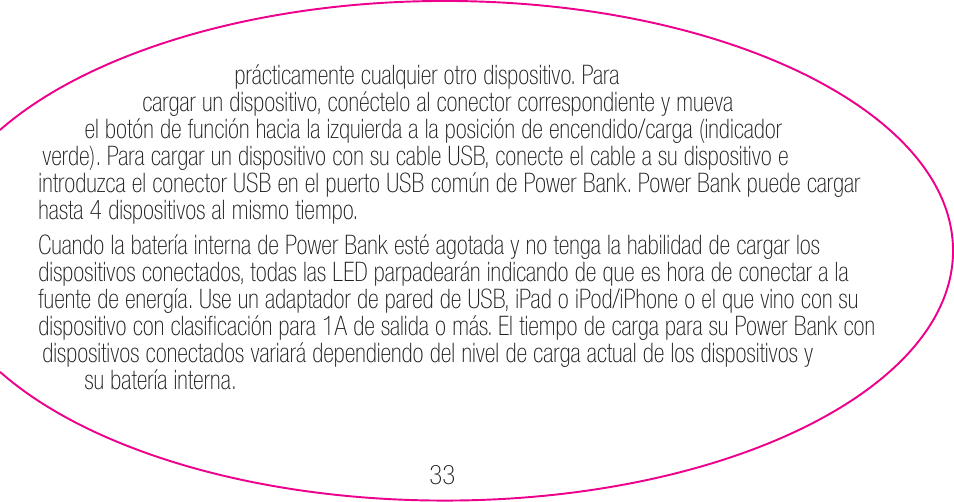 myCharge Portable Power Bank 6000 RFAM-0007 User Manual | Page 33 / 80