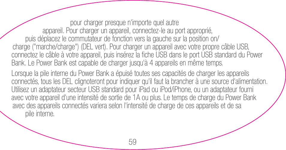 myCharge Portable Power Bank 6000 RFAM-0007 User Manual | Page 59 / 80