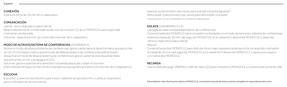 Native Union Monocle User Manual | Page 18 / 42