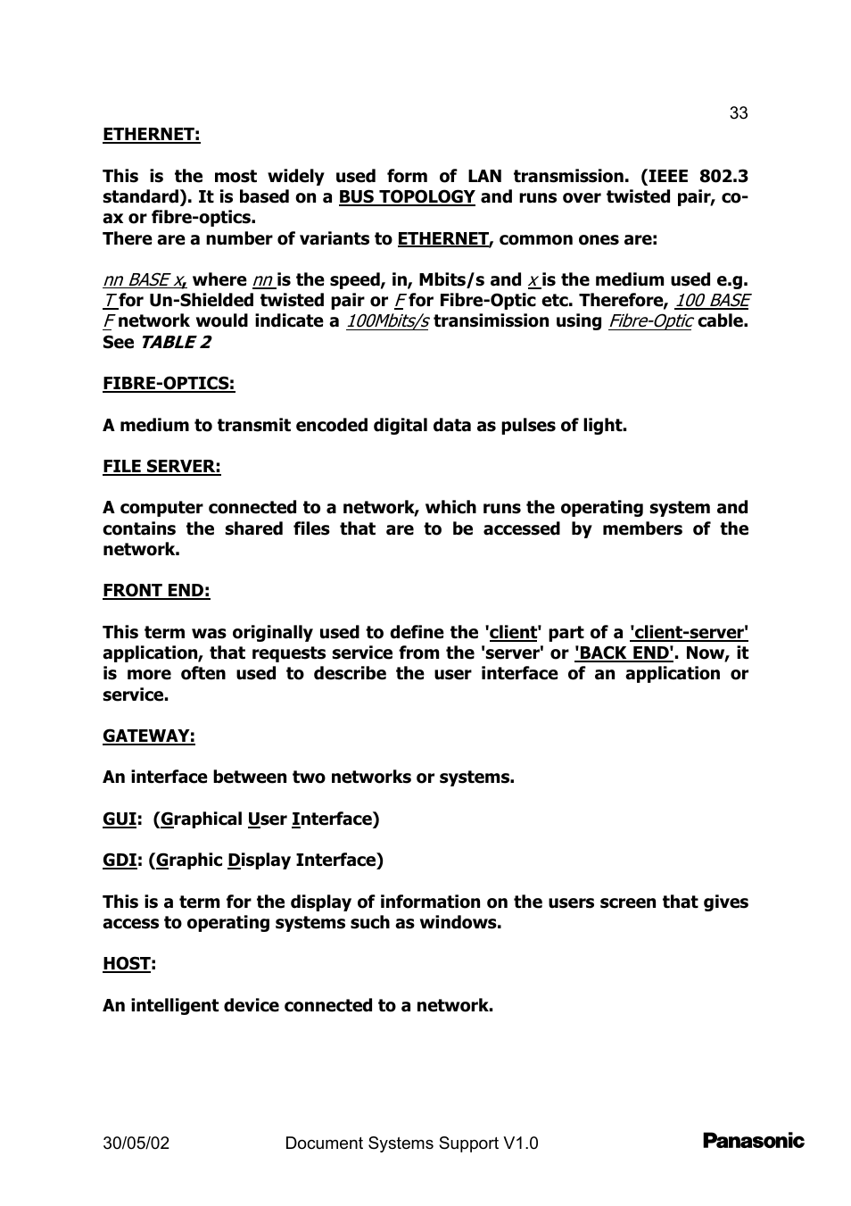 Panasonic DP2000 User Manual | Page 33 / 44