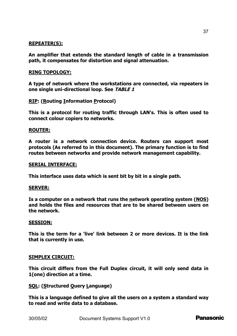 Panasonic DP2000 User Manual | Page 37 / 44