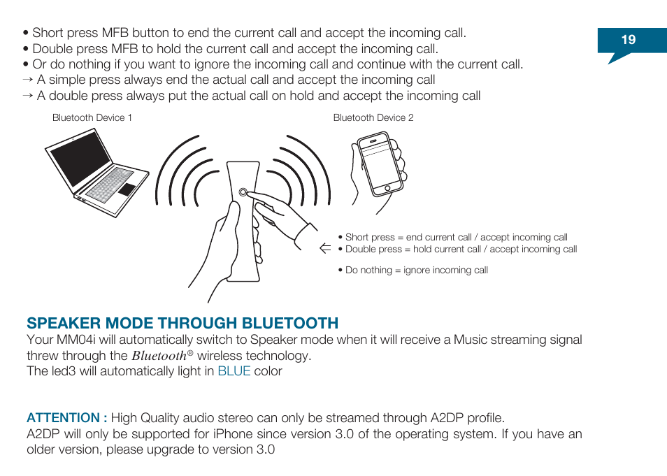 Speaker mode through bluetooth | Native Union Honeycomb User Manual | Page 20 / 28