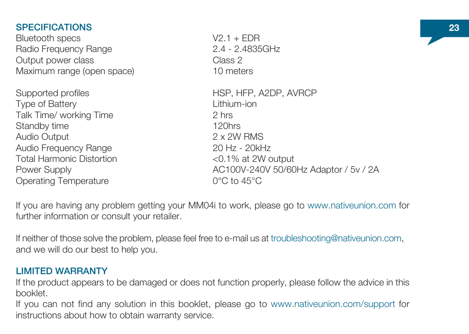 Native Union Honeycomb User Manual | Page 24 / 28