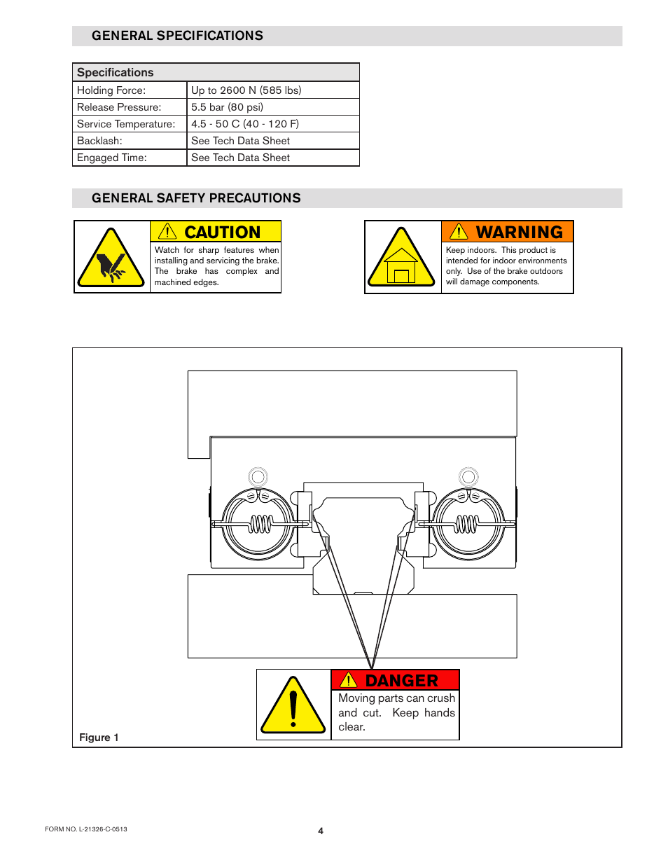 Warning, Caution, Danger | Nexen RB45B 968192 User Manual | Page 4 / 9