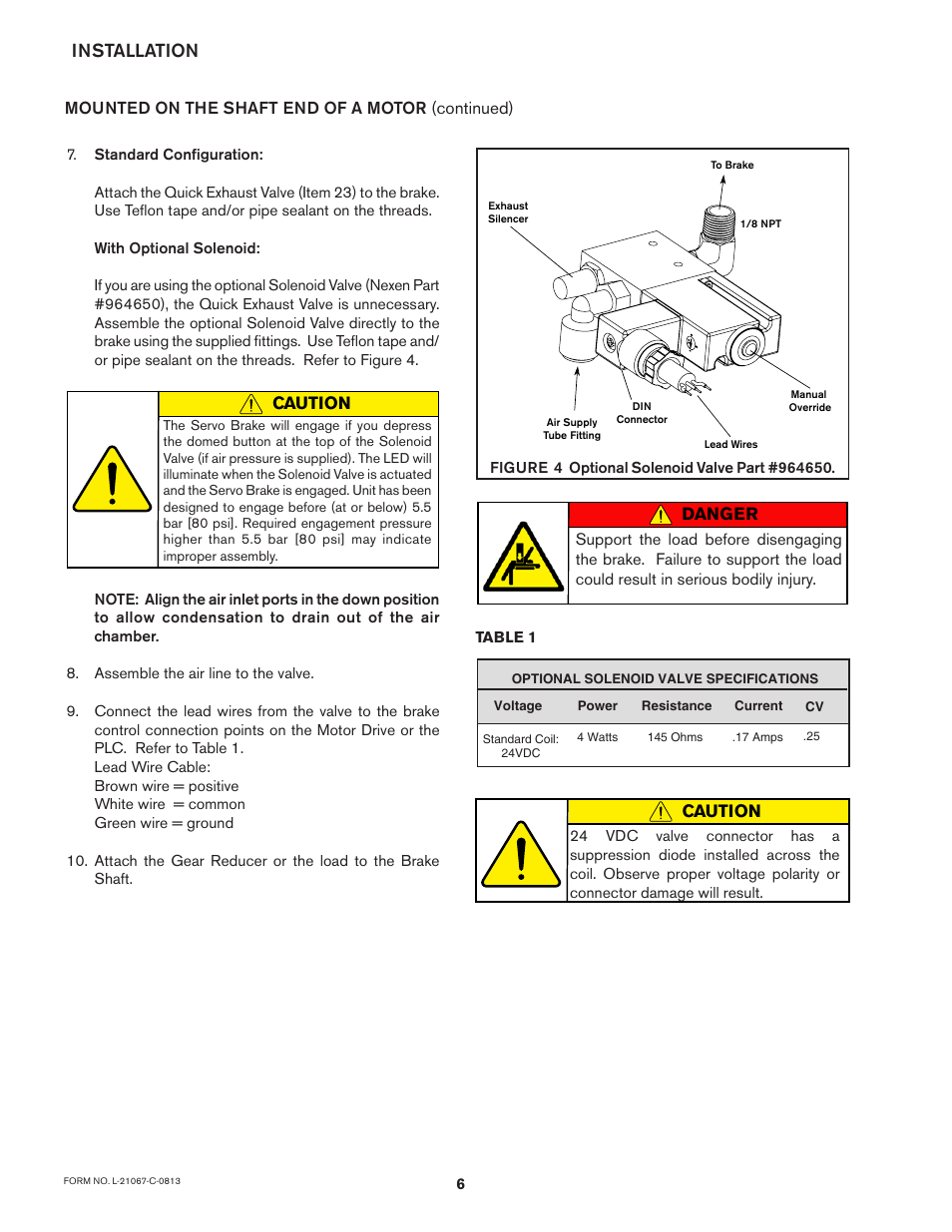 Installation | Nexen SBPA05 964950 User Manual | Page 6 / 13