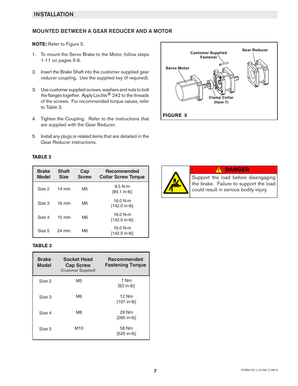 Installation | Nexen SBPA05 964950 User Manual | Page 7 / 13