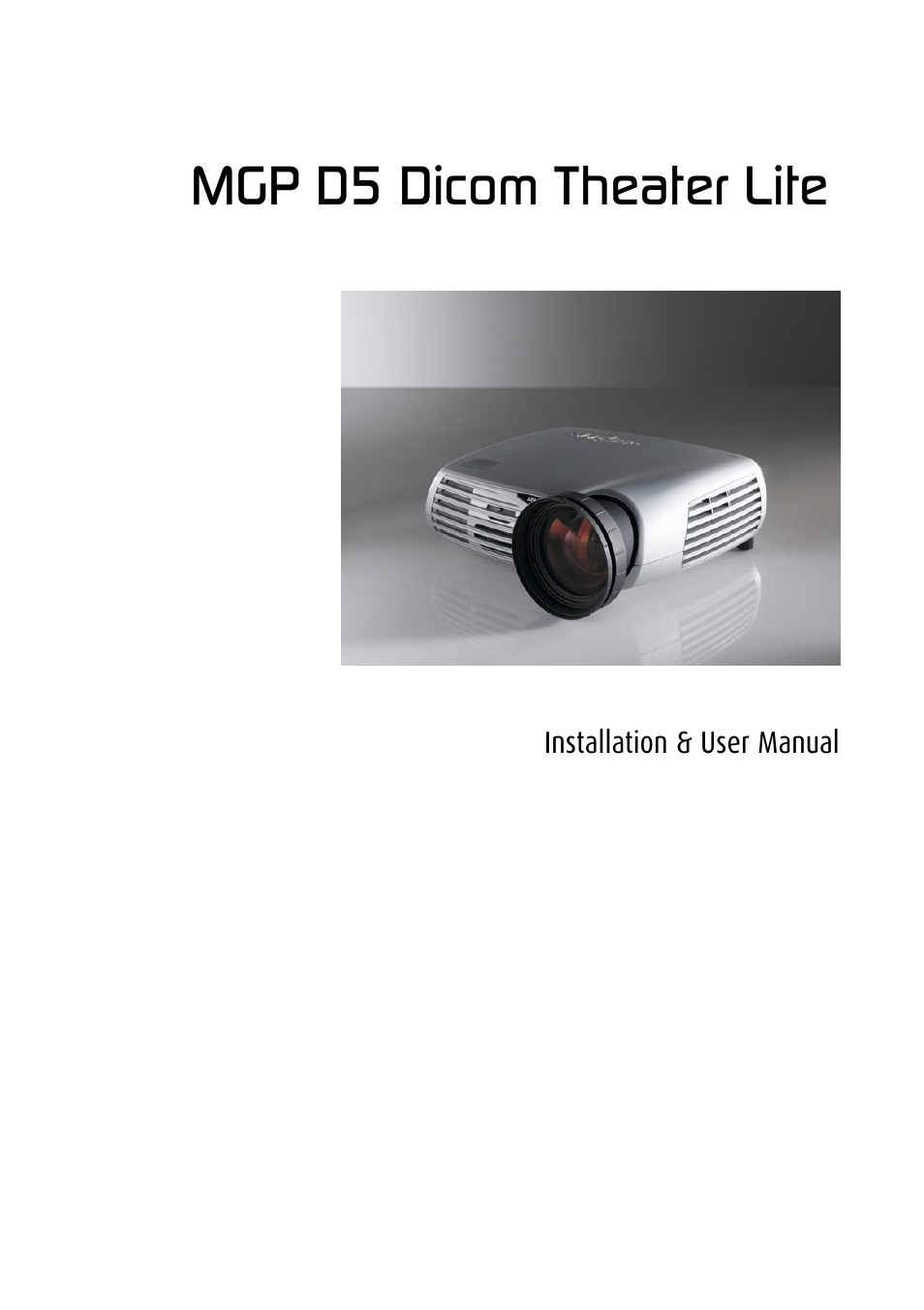 Barco DICOM THEATER LITE MGP D5 User Manual | 116 pages