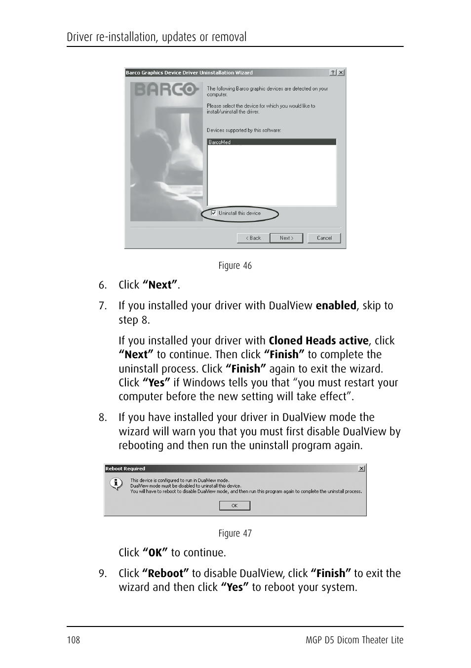 Click “next | Barco DICOM THEATER LITE MGP D5 User Manual | Page 107 / 116