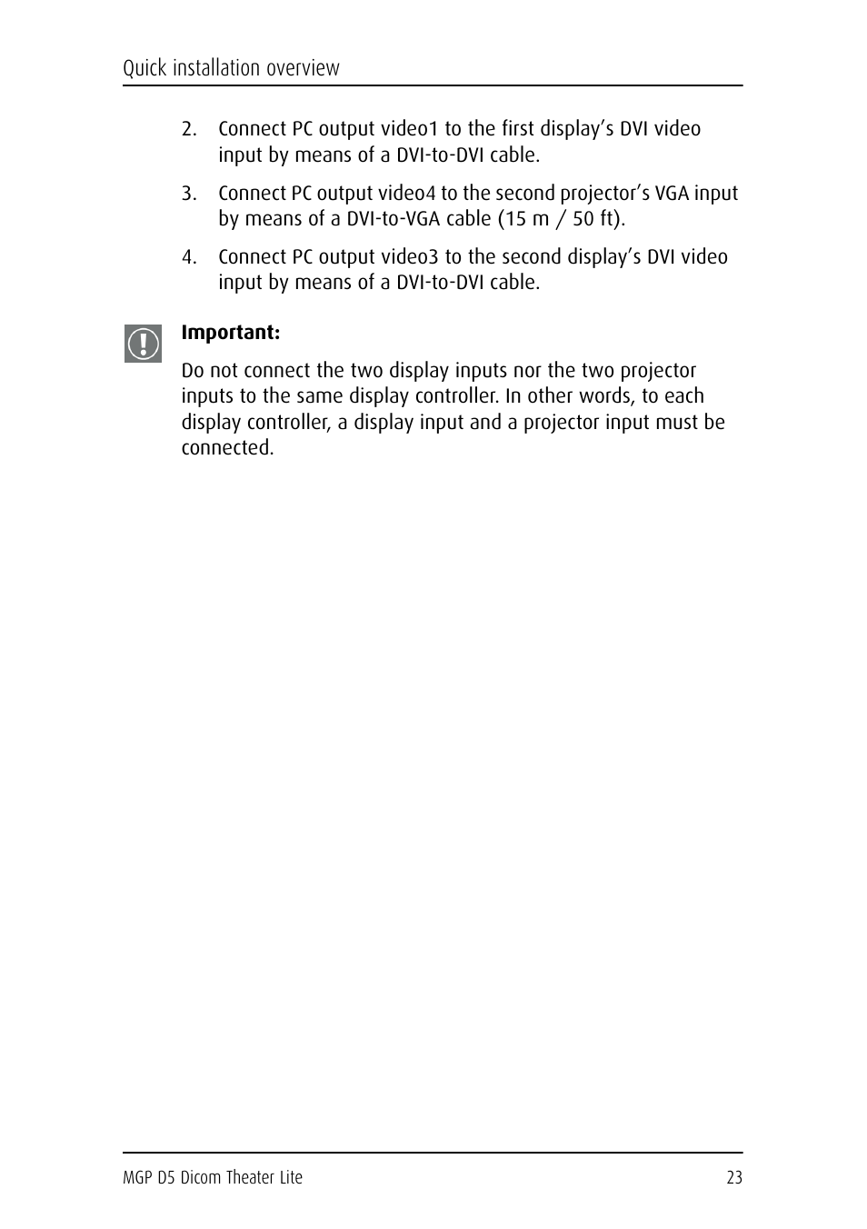 Important | Barco DICOM THEATER LITE MGP D5 User Manual | Page 22 / 116