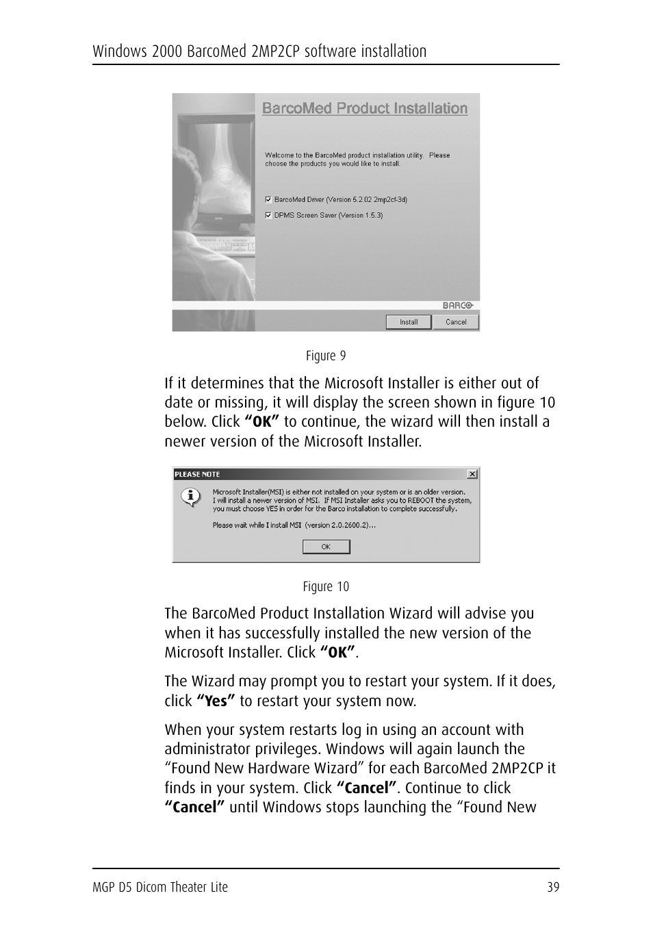 Barco DICOM THEATER LITE MGP D5 User Manual | Page 38 / 116