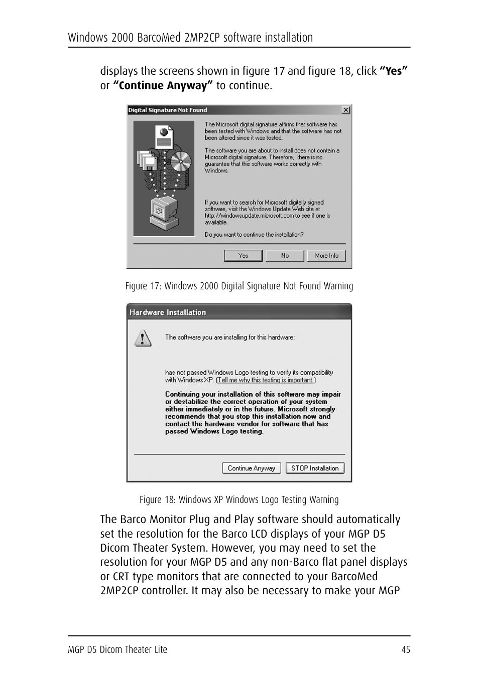 Barco DICOM THEATER LITE MGP D5 User Manual | Page 44 / 116