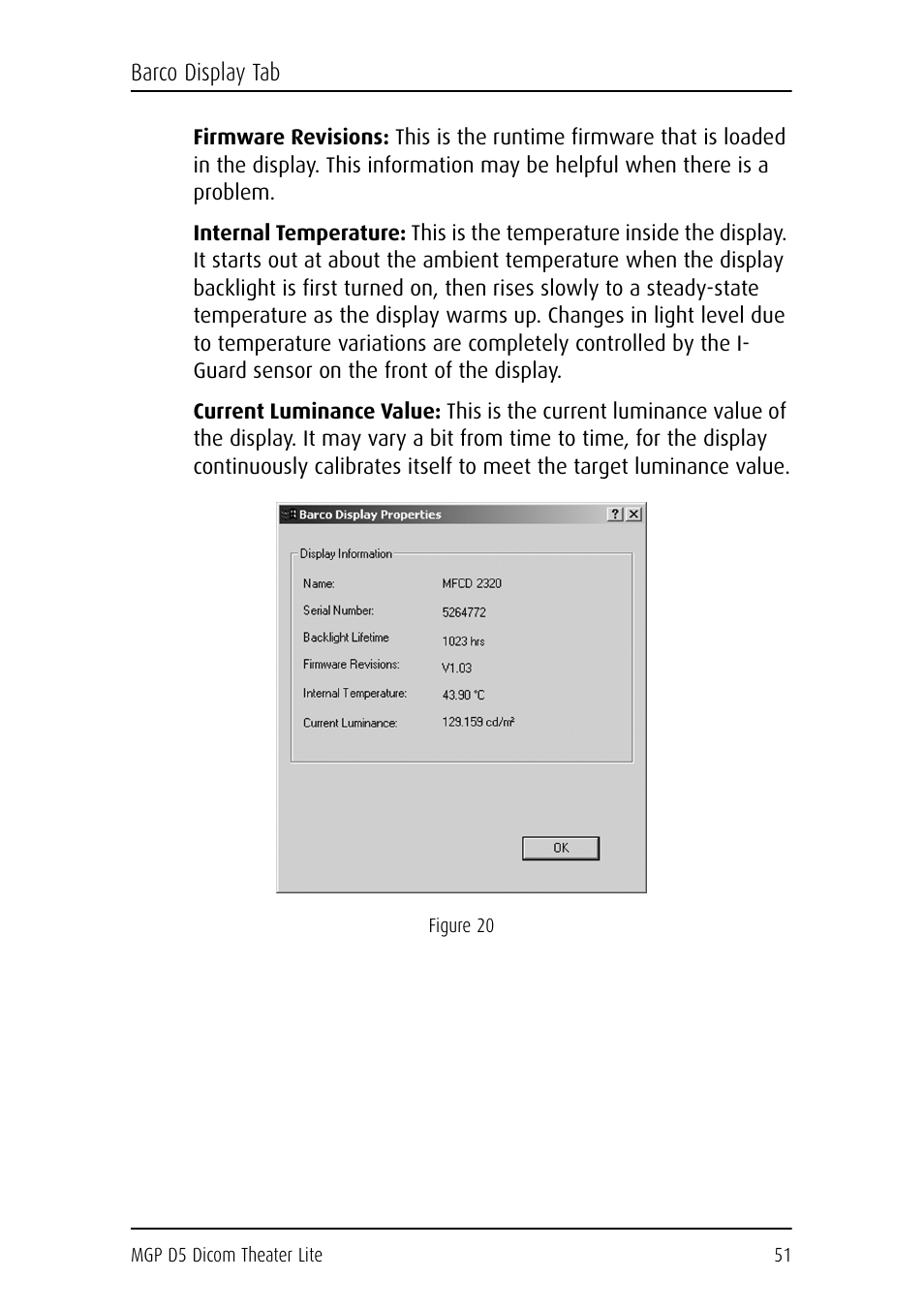 Barco DICOM THEATER LITE MGP D5 User Manual | Page 50 / 116