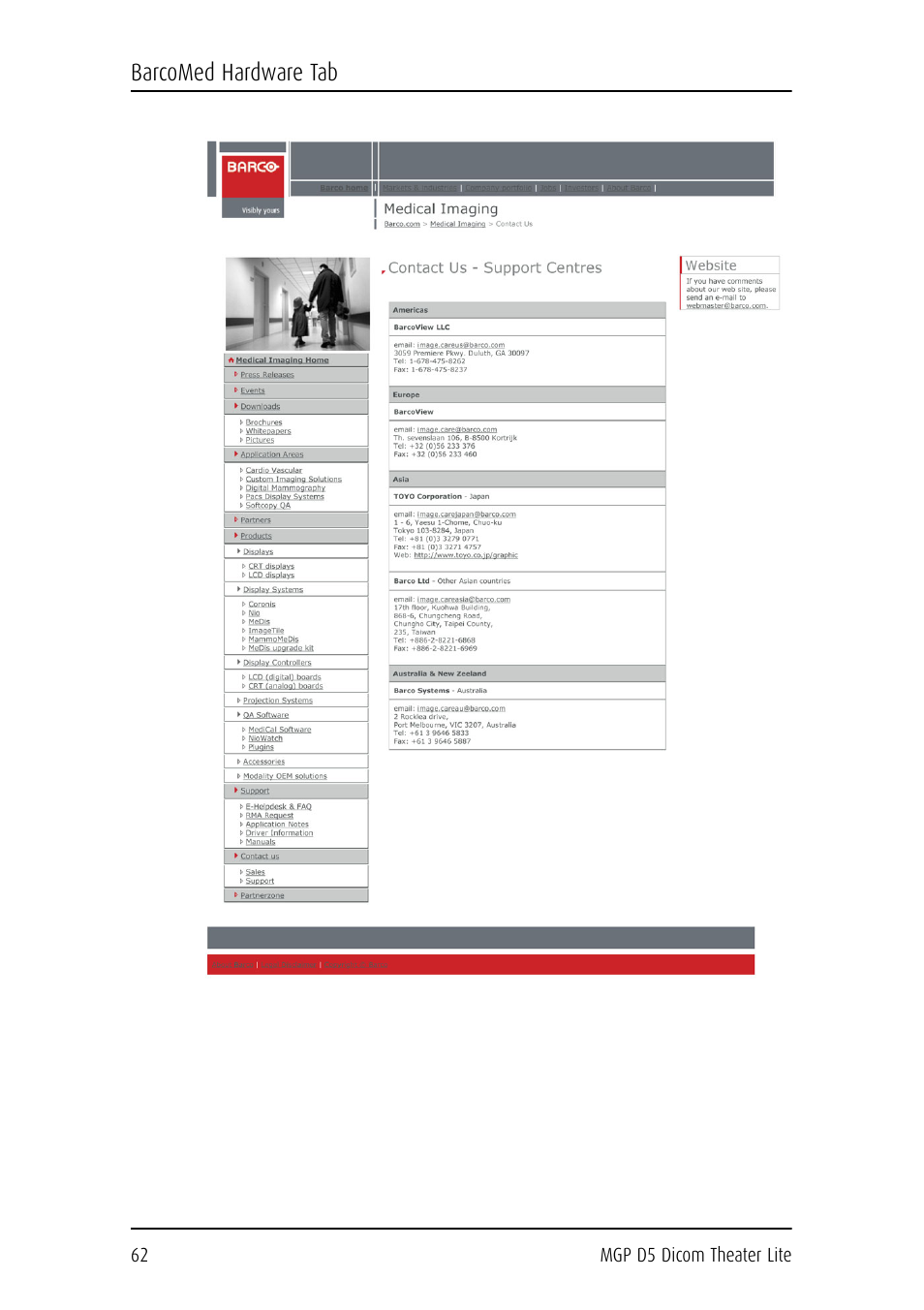 Barco DICOM THEATER LITE MGP D5 User Manual | Page 61 / 116