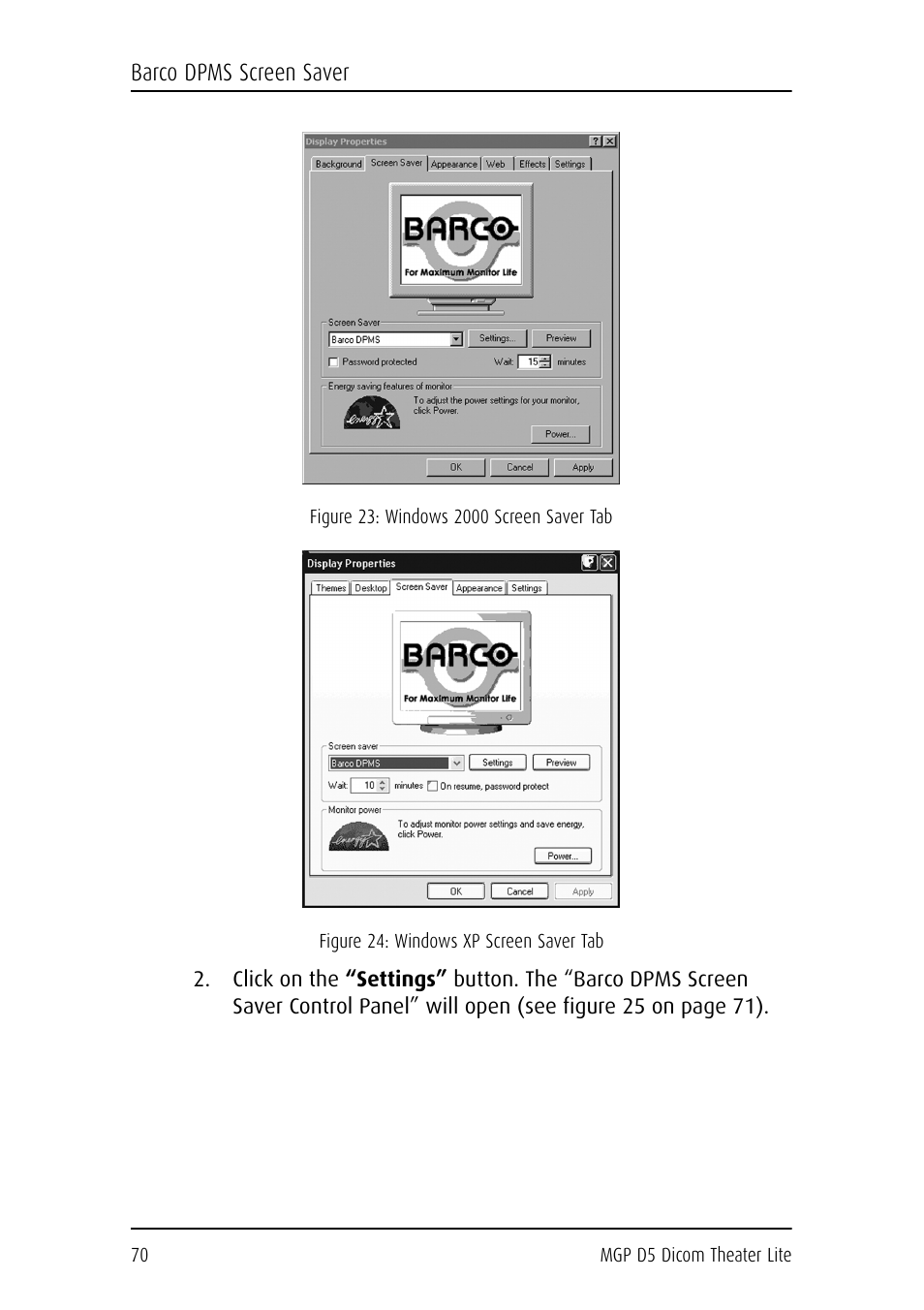 Barco DICOM THEATER LITE MGP D5 User Manual | Page 69 / 116