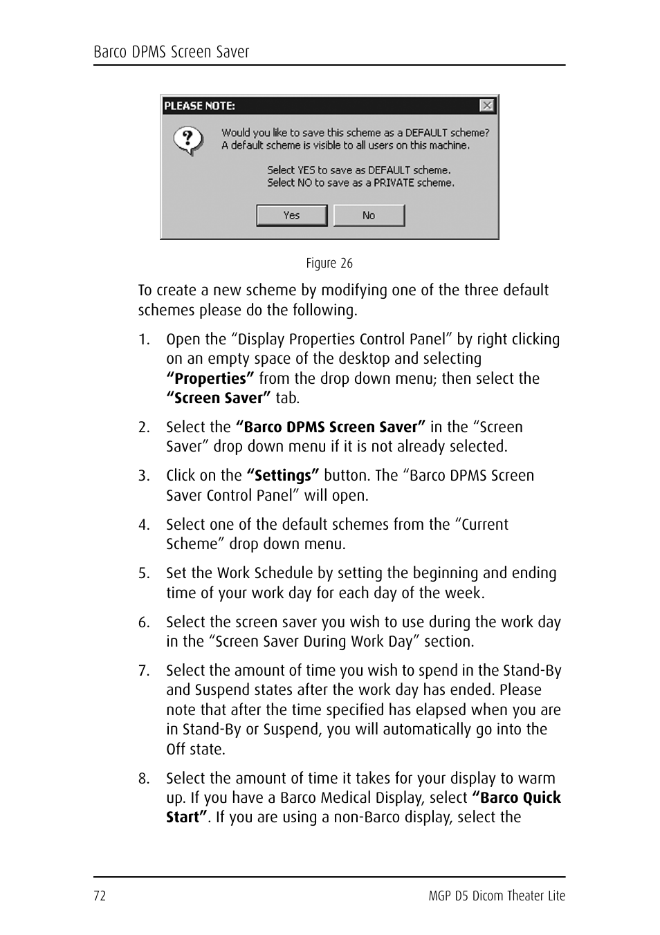 Barco DICOM THEATER LITE MGP D5 User Manual | Page 71 / 116