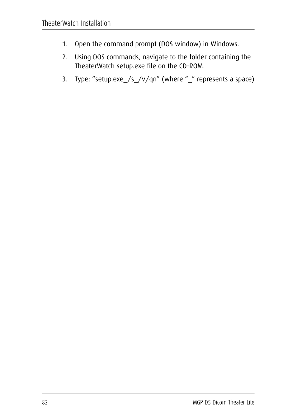 Open the command prompt (dos window) in windows | Barco DICOM THEATER LITE MGP D5 User Manual | Page 81 / 116