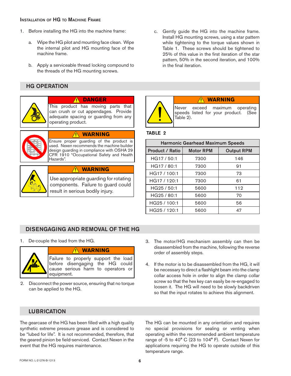 Nexen HG25 969043 User Manual | Page 6 / 7