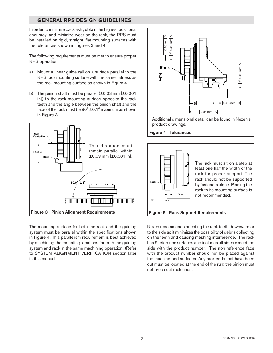 General rps design guidelines | Nexen HGP25 969053 User Manual | Page 7 / 16