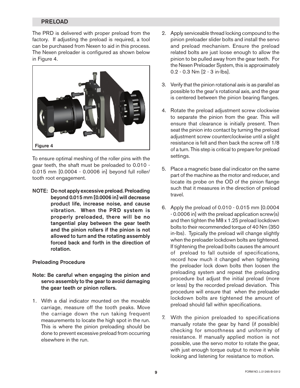 Nexen PRD750 966901 User Manual | Page 9 / 10