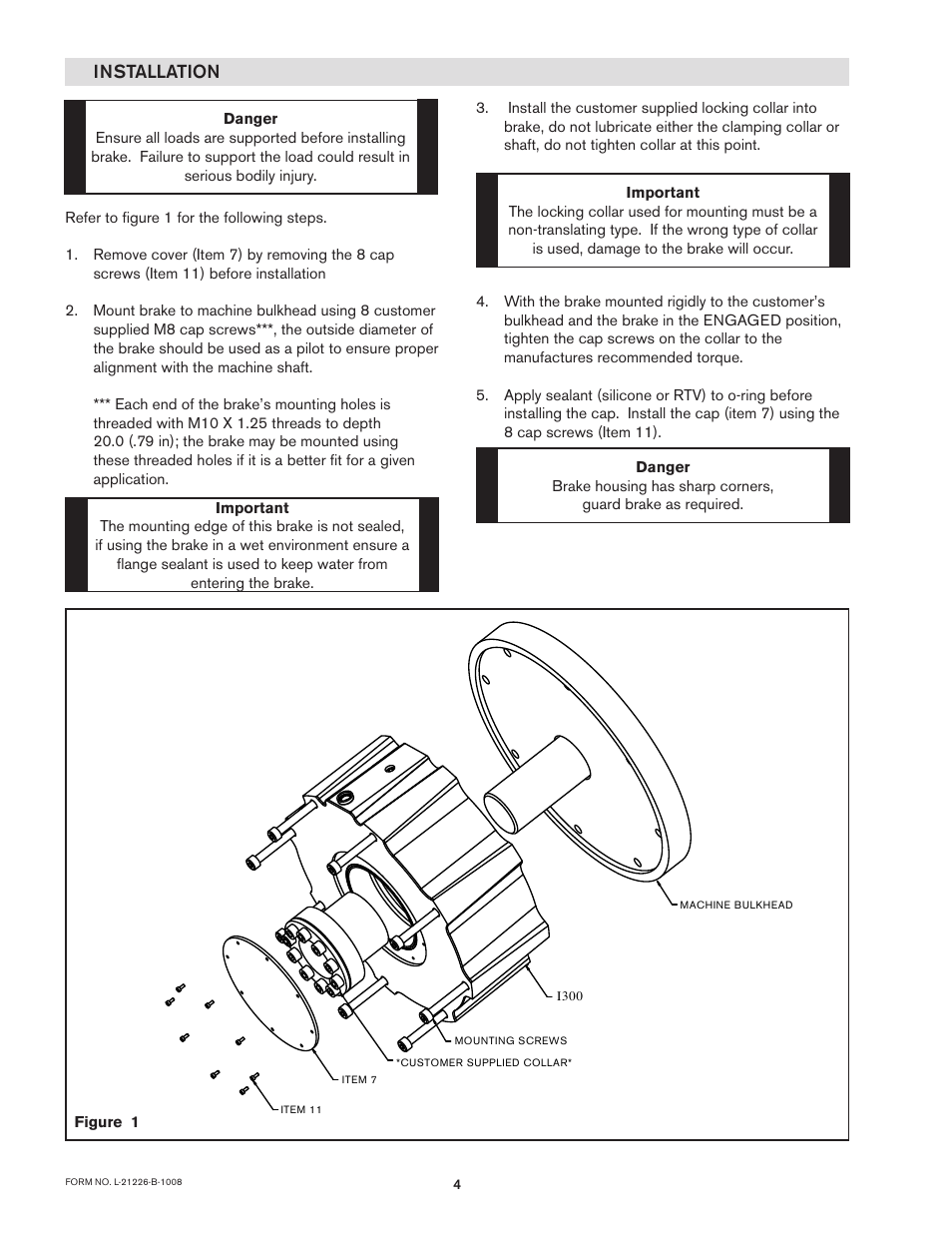 Installation | Nexen I300 965502 User Manual | Page 4 / 9