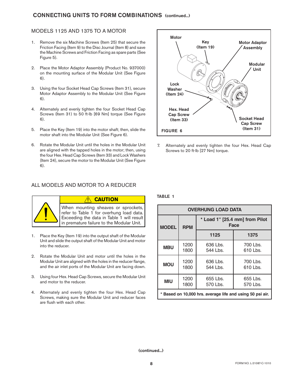 Connecting units to form combinations | Nexen MBU-1125 937300 User Manual | Page 8 / 24