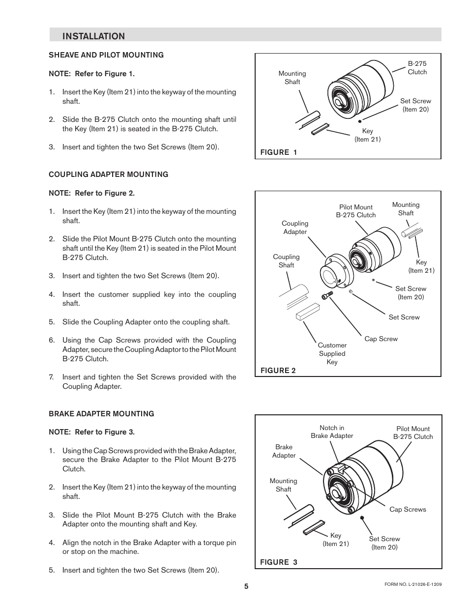 Installation | Nexen B-275 802874 User Manual | Page 5 / 12