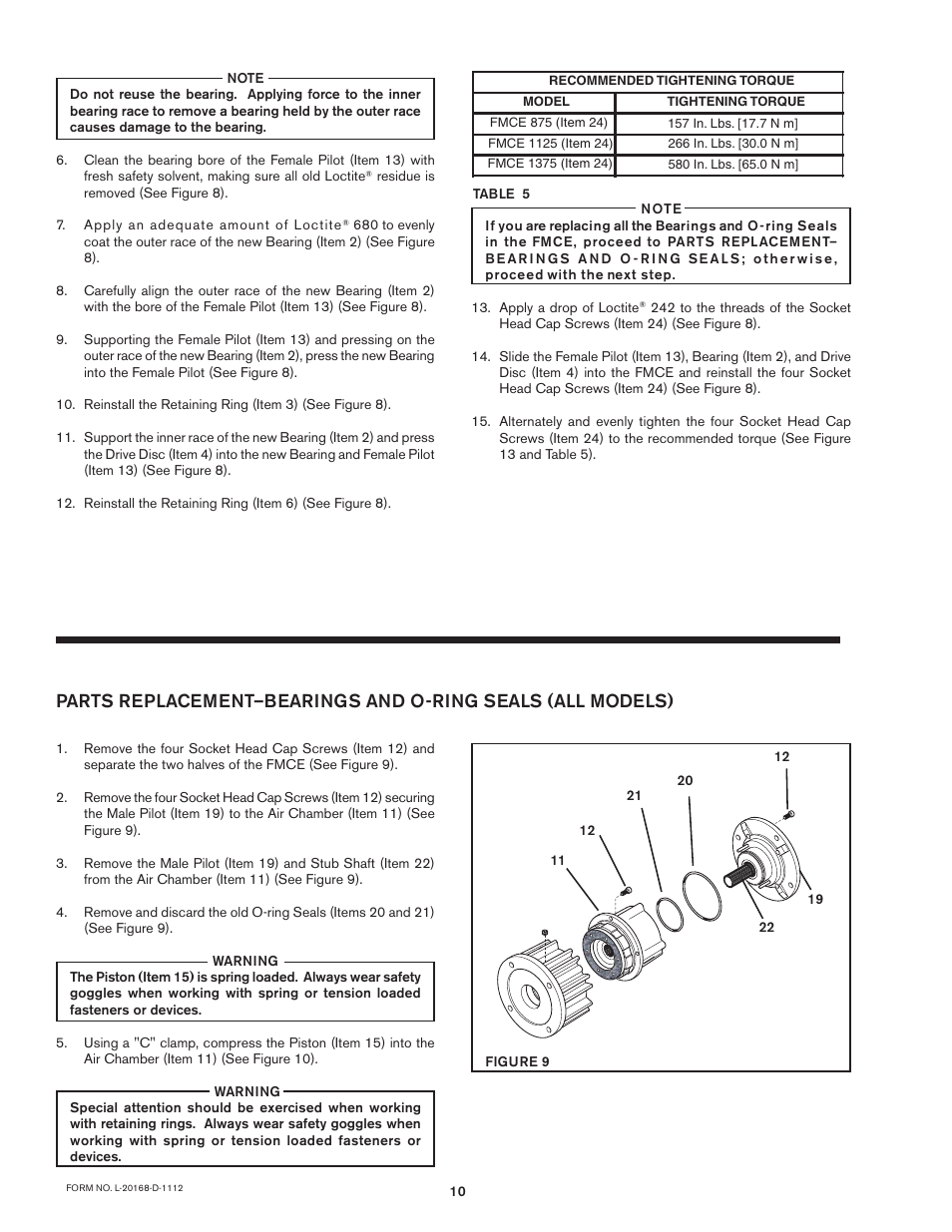 Nexen FMCE-875 801474 User Manual | Page 10 / 19